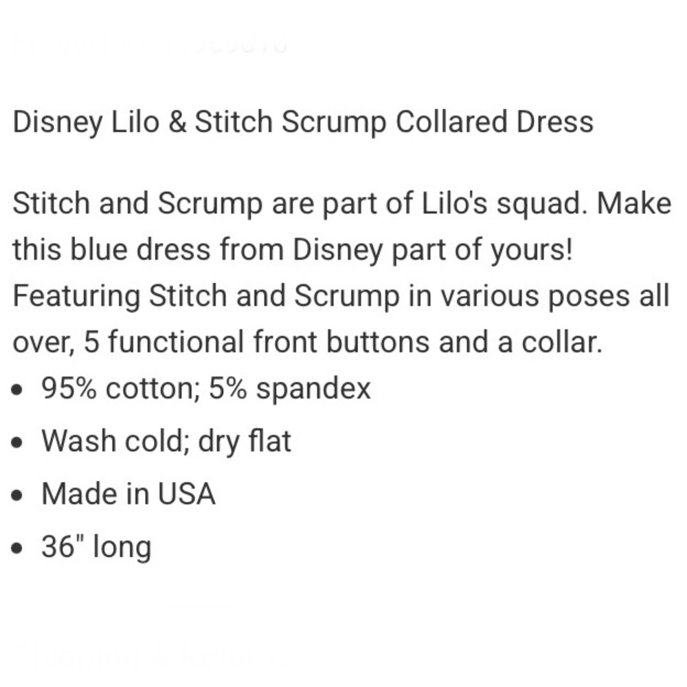 DISNEY LILO & STITCH Scrump COLLARED DRESS! - Picture 4 of 4
